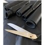 IPEA 1 kg Chutes de Cuir - Découpes de Vraie Peau Noire en Tailles Aléatoires - Pièces de Formes Variées - Restes de Production