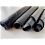 IPEA 1 kg Chutes de Cuir - Découpes de Vraie Peau Noire en Tailles Aléatoires - Pièces de Formes Variées - Restes de Production