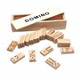 Petit ensemble Domino en bois de voyage - 28 pièces avec boîte élégante - Jeu de table classique pour adultes et enfants - Fun p