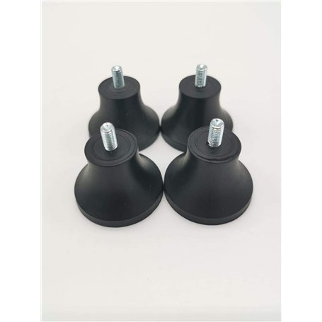 Lot de 4 pieds modèle Famille tige Ø6 pour trancheuse en caoutchouc