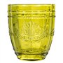 Villa d’Este Home Tivoli 5911614 Lot de 4 verres à eau 265 ml en verre transparent Motif guilloché, Syrah Greenery