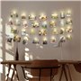 LAC Guirlande Lumineuse Photo 5m 50 Led Avec 30 Clips - Guirlande Led a Pile Decoration Chambre Fille pour Accroche Photo Mural