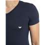 Emporio Armani Underwear 2-Pack T-Shirt V Neck, Marine/Marine, S Homme