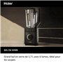 Haier I-Master Serie 5 Blender avec Broyeur à Glace, Smoothie, 5 Vitesses Variables, Fonction Pulse, Auto-Nettoyage, Bol en Verr
