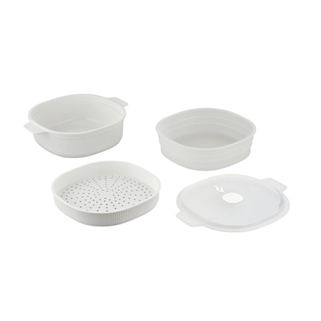 CARE+PROTECT Cuiseur Vapeur pour Micro-Ondes - Récipient Idéal et sain pour la Cuisson à la Vapeur - Servir et Conserver - Sans
