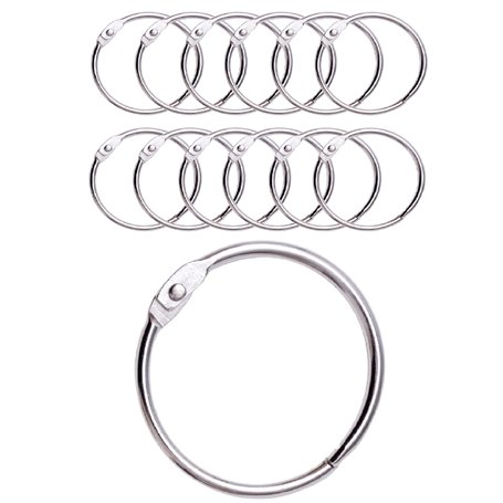 IPEA 12 Anneaux de Rideaux Douche avec Crochet en Métal – Fabriqués en Italie – Anneau Circulaire ouvrable de 50 mm pour Rideaux