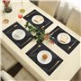 IPEA Sets de Table élégants 45 x 30 cm pour Dîner, Déjeuner, petit Déjeuner - 6 unités - Set de table lavable, Résistant au chal