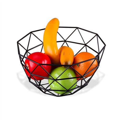 IPEA Panier à Fruits De table en Métal – Design Moderne et Géométrique – Corbeille à Fruit