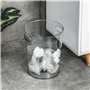 IPEA Corbeille à papier en plastique transparent – 22 x 19 cm – Design minimal et élégant – Panier de recyclage pour bureau, mai