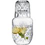DUHALINE Crystal Ensemble de 2 carafes et verres de chevet en cristal avec pichet et gobelet, 525 ml