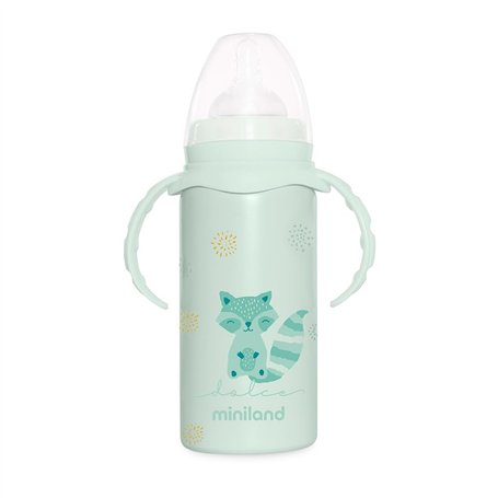 Miniland Thermobaby Dolce Mint 240ml. Thermos en acier inoxydable avec tétine