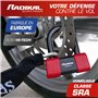 RADIKAL RK75+10.120L Chaine Système Boucle ø10 + Antivol Moto Disque Mini U Haute Sécurité Homologué Classe SRA, 120cm Plus Dist