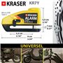 KRASER KR7Y Antivol Moto Bloque Disque Alarme USB Rechargeable, 110dB Capteurs de Mouvement, Étanche Résistant Visible avec Acce