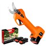 Kebtek Sécateur électrique Sans Fil Léger avec 2 Batteries- Diamètre de Coupe de 25 mm - Moteur Brushless 16.8V - Sécateur à b