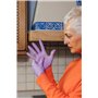 Bayeco - Gants nitrile à usage unique - Couleur violet - Ambidextres - Sans poussière ni latex - Doigts texturés pour une meille