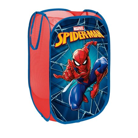SUPERDIVER - Panier pliable Spiderman - Licence Officielle Marvel - Idéal pour ranger jouets et vêtements - 36x36x58 cm - Léger