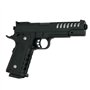 Saigo Defense Pistolet à Billes Airsoft 1911 SG00060-Modèle à Ressort-rechargement Manuel/Coup par Coup-Couleur : Noir-matière:P