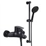 Colonne de Douche pour Robinet de Baignoire avec Douchette à Main finition en acier inoxydable sus304 noir mat Mitigeur de Douch