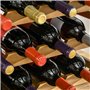 HOMCOM Botellero Pequeño de Bambú Soporte Para 16 Botellas Estantería de Vino de 4 Niveles Para Cocina Comedor Bar Carga 75 kg 4