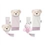 Set Hochets bébé pour pieds et poignets Ours rose