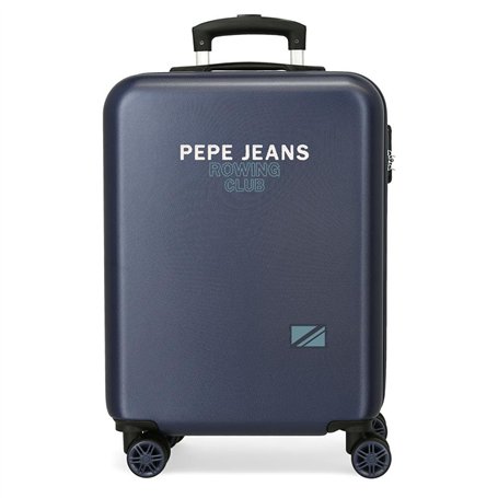 Pepe Jeans Edmon Valise de Cabine Bleue 38 x 55 x 20 cm Rigide ABS Fermeture à Combinaison latérale 34 L 2