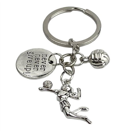 Porte-clés de volley de plage - Porte-clés de sport volleyball de plage avec joueur de volley