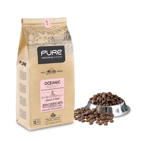 Avantis Pet Pure Oceanic Adult - Aliment pour Chiens Adultes de Toutes Races à estomame Sensible - 12 kg - Aliments secs pour Ch