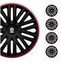 Sparco Enjoliveurs Bergamo - 14-pouces - Noir/Rouge - Set de 4 pièces