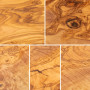Erreke Planche a Decouper Bois Olivier, Planche à Découper Bois, Fait Main, Servir ou Couper les Aliments Viande Fromage Pain Cu