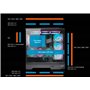 ABYSM Gaming Boîtier PC Gamer Danube SAVA H600 Black E-ATX avec 3 Panneaux en Verre trempé, 4 Ventilateurs ARGB de 120 mm, contr