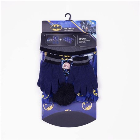 Batman - Set Bonnet Pompon + Gants + Tour de Cou - 3Pc Enfant