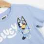 Bluey Camiseta de Manga Corta Infantil Azul Claro-Marca EAN: 8445484498165-Talla: 6 Años T-Shirt à Manches Courtes pour Enfant B