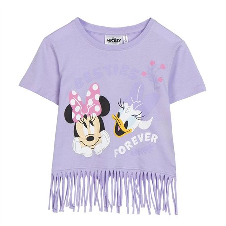 MINNIE MOUSE T-Shirt à Manches Courtes pour Enfant Violet - Marque EAN : 8445484499964 - Taille 6 Ans