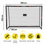 Dunlop Cage de Foot - But de Foot Enfant 300 x 200 x 120 cm - Kit Entrainement Football pour Enfants et Adultes - Cage Foot Exte
