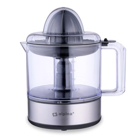 alpina Presse Agrume Électrique - 30W/230V - Extracteur de Jus - Récipient à jus 800ML - Filtre pour la Pulpe et les Pépins - Sa