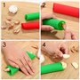 Éplucheur d'ail en Silicone,3 Pièces Silicone L'ail Éplucheur Rouleau,Silicone Ail Épluche,Ustensiles de Cuisine Jaune/Vert/Noir