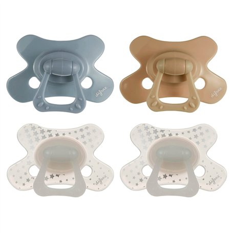 Difrax Tétine 6-18 Mois Natural – Sucette Naissance avec Tétine Silicone - Facile à Accepter - un Apport Optimal d'Air – Tutute