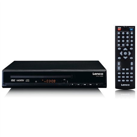 Lecteur DVD Lenco DVD-120BK- Connexion HDMI et SCART - Lecture USB - MP3