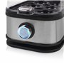 Princess 262046 Cuiseur à œufs électrique - Pour 6 œufs - Œufs durs, mollets ou à la coque - 400 W Inox Brossé