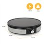 Tristar crêpière BP-2639 - ø33 cm - 1 grande crêpe ou 7 petites crêpes à la fois - Plaque amovible - 1 500 W, Noir