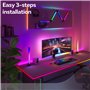 Calex Barre lumineuse LED pour moniteur de jeu - 2 pièces - Compatible Razer Chroma - Synchronisation RGBIC pour PC - Éclairage 