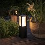 Philips Hue White & Color Ambiance Borne Extérieure IMPRESS Extension aluminium Noir, fonctionne avec Alexa, Google Assistant et