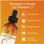 Vitamine C Sérum Visage pour Microneedling + Acide Hyaluronique & Vitamine E | Soin Visage et Contour des Yeux | Anti Cerne, Ant