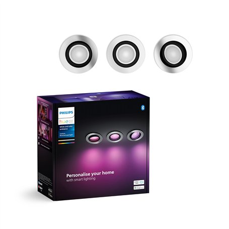 Philips Hue White & Color Ambiance Centura Lot de 3 spots encastrés ronds