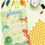 JEKA Lot de 10 Tableaux de récompenses pour Enfants - Motif : Dinosaures - avec Leurs Autocollants étoiles pour motiver Les Enfa