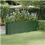 Bussandri Exclusive - Jardinière 224x40x68 cm acier enduit de poudre vert