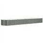 vidaXL Lit surélevé de Jardin Acier Enduit de Poudre 368x80x36 cm Gris