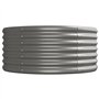 vidaXL Lit surélevé de Jardin Acier Enduit de Poudre 368x80x36 cm Gris