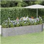 vidaXL Lit surélevé de Jardin Acier Enduit de Poudre Argenté