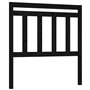 Tête de lit Noir 96x4x100 cm Bois massif de pin